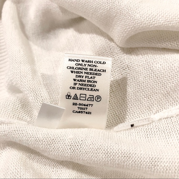 Ann Taylor White Linen Blend Tie Front Sweater Size XS - Picture 5 of 6